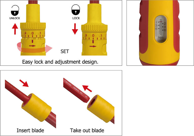 VDE Interchangeable Insulated Torque Screwdriver Set